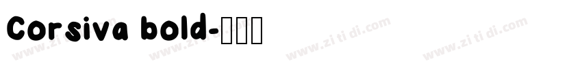 Corsiva bold字体转换